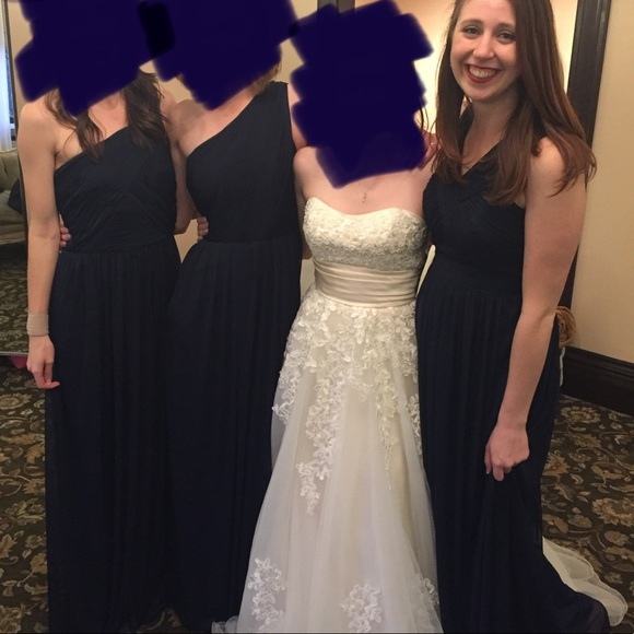 Weddington Way Navy Chiffon Dress - Picture 6 of 6